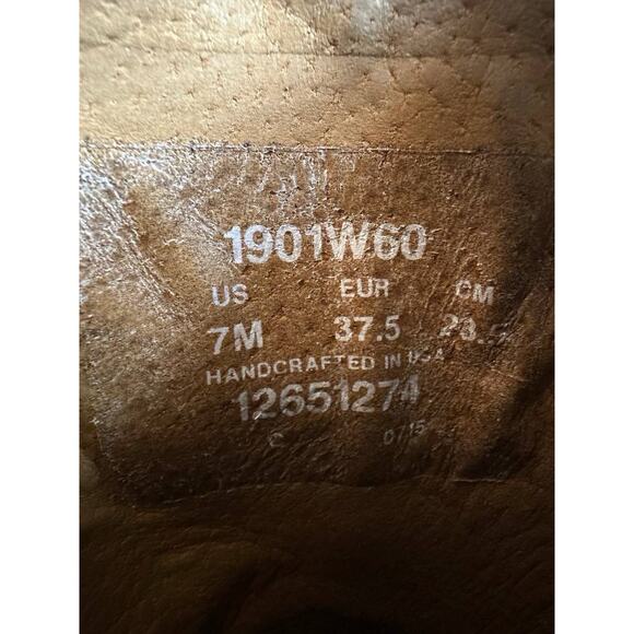 Rare CHIPPEWA 1901W60 USA Made Leather Western Pull-On Boots Women 7M